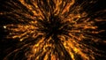 Particles shockwave turbulent vortex . Swirl sparkles explosion background.