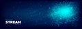 Particles Stream. Glow Technology Background. Royalty Free Stock Photo