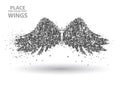 Particles of Wings,full enterprising across significance vector illustration.