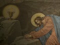 Particolare del mosaico dell`agonia di GesÃÂ¹ nel Getsemani, Lourdes