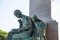 Particular of Christopher Columbus monument in Rapallo, Genoa province, Italy. Royalty Free Stock Photo