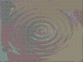 Unique artistic background, art, wallpaper, circular ripple on brick wall hinted, abstract art Royalty Free Stock Photo