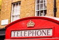 The particular of a public phone box Royalty Free Stock Photo