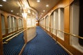 Particular view of a luxurious corridor in a cruise ship Royalty Free Stock Photo