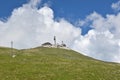 Particular view of radio repeater station in the mountains Royalty Free Stock Photo