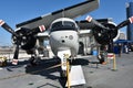 Particular of warplane aboard aircarrier Midway Royalty Free Stock Photo