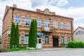 A particularly colorful brick house in Seirijai, Lithuania