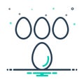 Mix icon for Particularly, especially and egg Royalty Free Stock Photo
