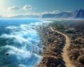 Parting of the red sea waters is a part of the biblical exodus. Royalty Free Stock Photo