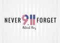 9.11 Partiot day USA card Royalty Free Stock Photo
