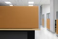 Partition, Brown Partition Empty wall Office Cubicle, Partition Quadrilateral Office background Royalty Free Stock Photo