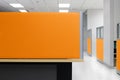 Partition, Orange Partition Empty wall Office Cubicle, Partition Quadrilateral Office background Royalty Free Stock Photo