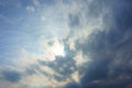 Partly cloudy sky, weather. Before the rain Royalty Free Stock Photo