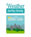 Partly cloudy weather illustration