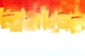 Painted wall by paint roller in red and orange colors Royalty Free Stock Photo