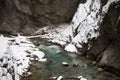 Partnach Gorge in winter time. Garmisch-Partenkirchen. Germany. Royalty Free Stock Photo