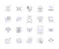 Partner connections outline icons collection. Partner, Connections, Relationships, Collaboration, Alliance, Linkage