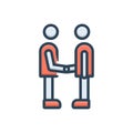 Color illustration icon for Partner, fellow and companion