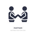 partner icon on white background. Simple element illustration from Social media marketing concept