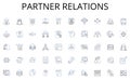 Partner relations line icons collection. Visionary, Entrepreneurial, Innovative, Strategic, Resilient, Influential