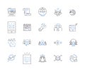 Partner relations outline icons collection. Partners, Relations, Collaboration, Bonding, Networking, Connections