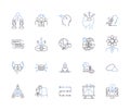 Partner relations outline icons collection. Partners, Relations, Collaboration, Bonding, Networking, Connections