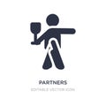 partners claping hands icon on white background. Simple element illustration from People concept Royalty Free Stock Photo