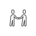 Partners handshake line icon Royalty Free Stock Photo