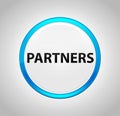 Partners Round Blue Push Button Royalty Free Stock Photo