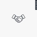 Partners, partnership, linear style sign for mobile concept and web design Royalty Free Stock Photo