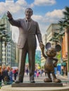 Paris, France - APR 2019: The Partners Statue,depicting Walt Disney and Mickey Mouse, aka Royalty Free Stock Photo