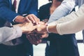 Partners Team work joining hands to success together. Business Team stack of hands for star up project Royalty Free Stock Photo