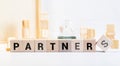 Partners Word Written In Wooden Cube Royalty Free Stock Photo
