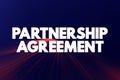 Partnership agreement - legal document that outlines the management structure of a partnership and the rights, duties, ownership Royalty Free Stock Photo