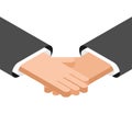 Partnership business agreement Handshake. Conclusion of agreement. Mutually beneficial cooperation