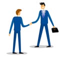 Partnership business. Male Handshake. Two men shaking hands make a finance deal or contract. Meeting, negotiations Royalty Free Stock Photo