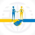 Partnership or business relation design Royalty Free Stock Photo