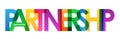PARTNERSHIP colorful overlapping letters banner