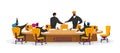 Partnership Concept, Delegates Meeting, Indian and Asian Spokesmen Shaking Hands, Agreement International Negotiations Royalty Free Stock Photo
