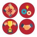 Partnership and cooperation icons