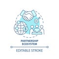 Partnership ecosystem concept icon