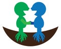 Partnership Friendship Cooperation Symbol Logo