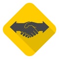 Partnership Hand shake arrows icon