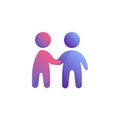 Partnership handshake flat icon