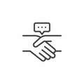 Partnership Handshake outline icon Royalty Free Stock Photo
