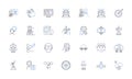 Partnership headway line icons collection. Collaboration, Nerking, Alliances, Synergies, Progress, Growth, Alliance