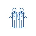 Partnership line icon concept. Partnership flat  vector symbol, sign, outline illustration. Royalty Free Stock Photo