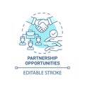 Partnership opportunities blue concept icon Royalty Free Stock Photo