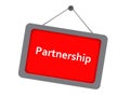 partnership sign on white Royalty Free Stock Photo