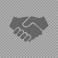 Partnership vector. Handshake icon eps 10. Hands shaking. Businessman deal agreement sign symbol Royalty Free Stock Photo